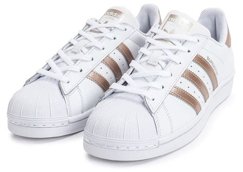 adidas superstar rose gold women's